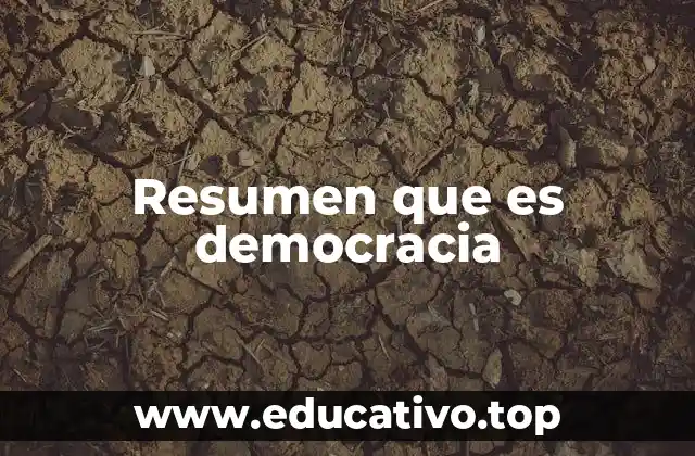 Resumen que es democracia