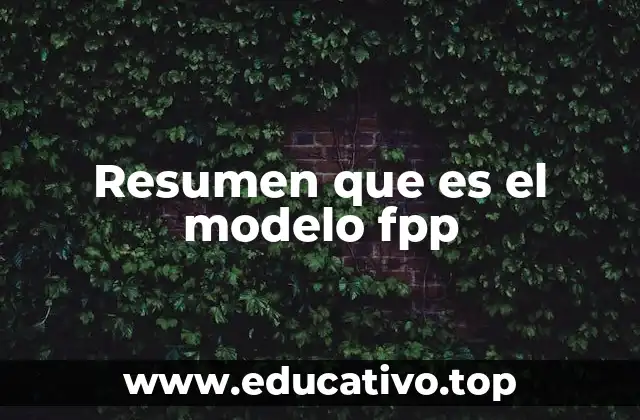 Resumen que es el modelo fpp