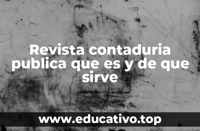 Revista contaduria publica que es y de que sirve