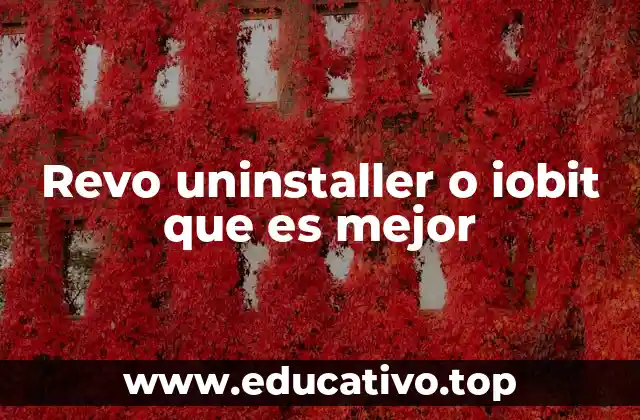 Revo uninstaller o iobit que es mejor
