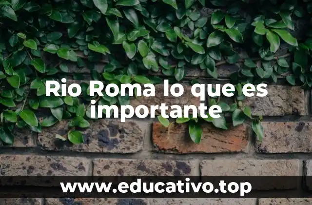 Rio Roma lo que es importante