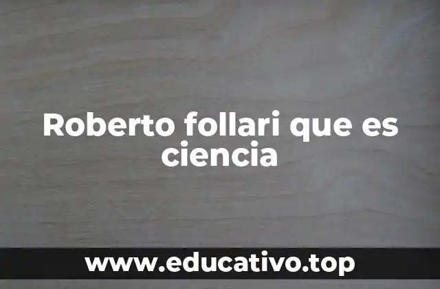 Roberto follari que es ciencia