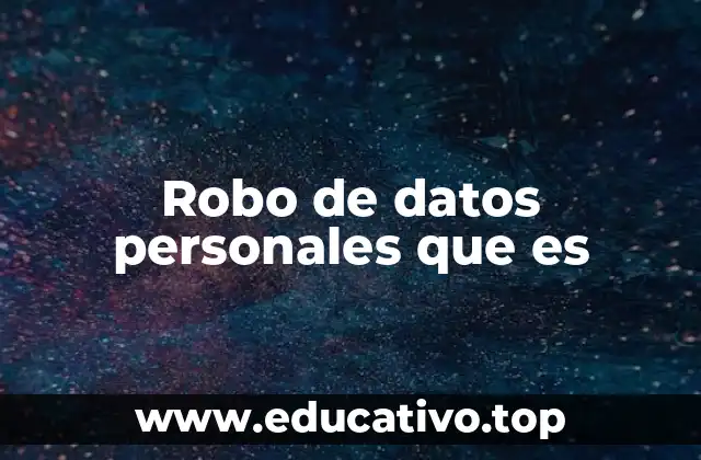Robo de datos personales que es