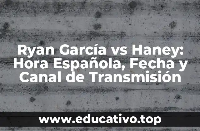 Ryan García vs Haney: Hora Española, Fecha y Canal de Transmisión