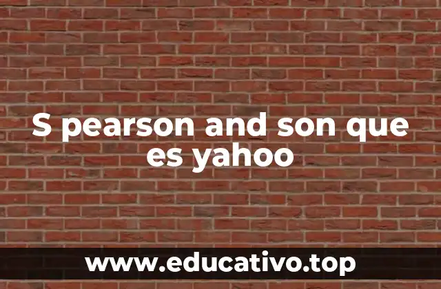 S pearson and son que es yahoo