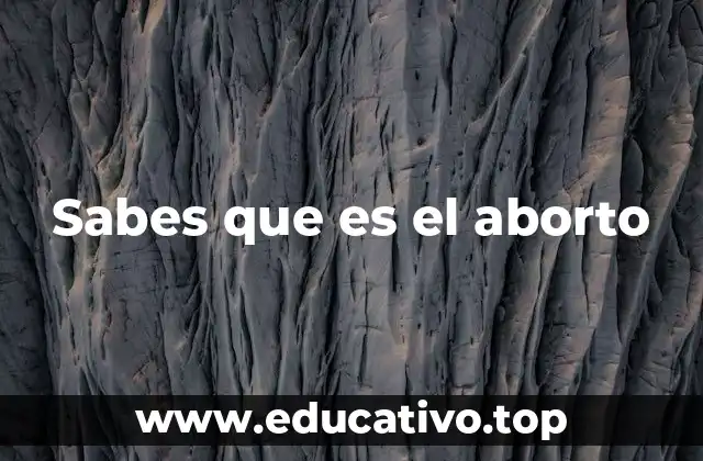 Sabes que es el aborto