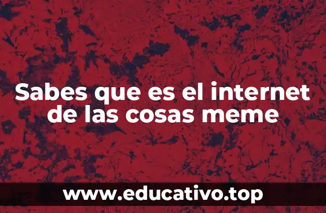 Sabes que es el internet de las cosas meme