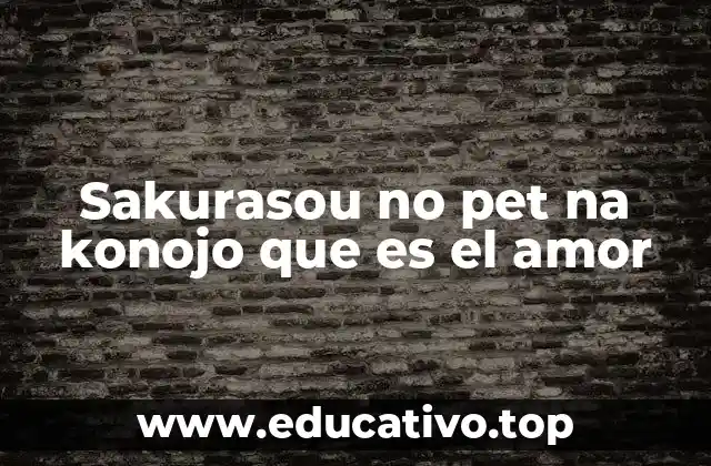 Sakurasou no pet na konojo que es el amor