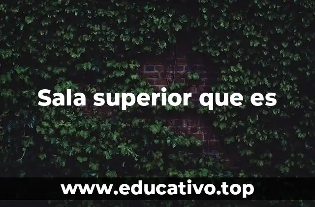 Sala superior que es