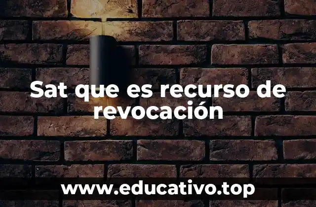 Sat que es recurso de revocación