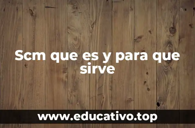 Scm que es y para que sirve