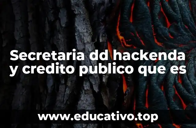 Secretaria dd hackenda y credito publico que es