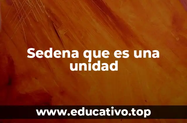 Sedena que es una unidad