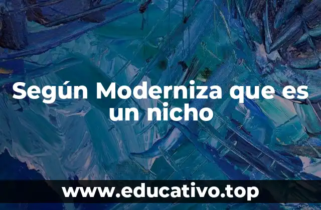 Según Moderniza que es un nicho