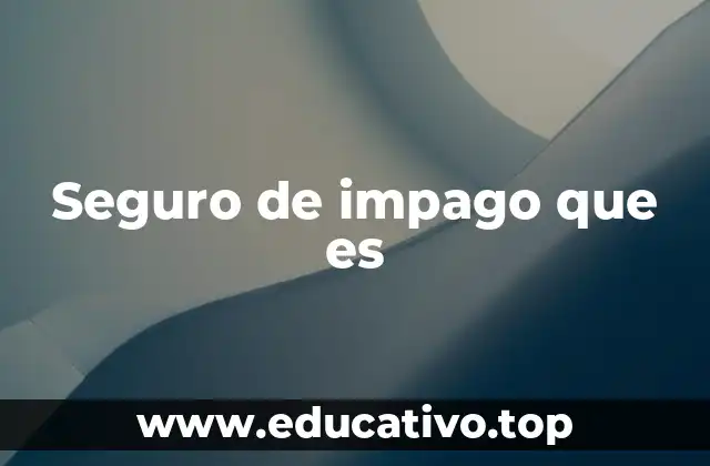 Seguro de impago que es