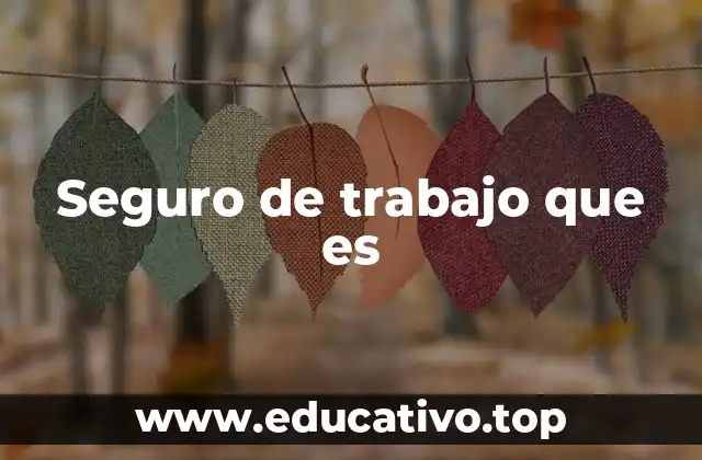 Seguro de trabajo que es