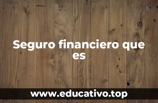Seguro financiero que es