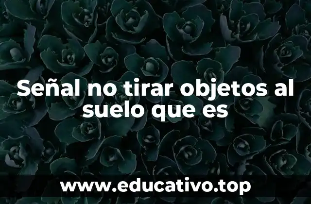 Señal no tirar objetos al suelo que es