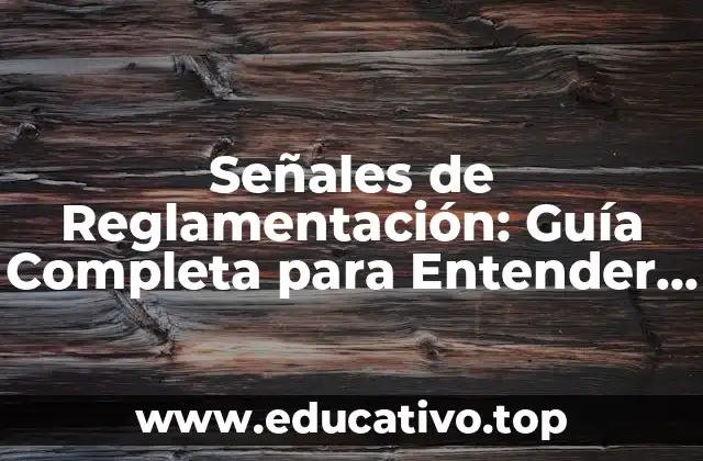Señales de Reglamentación: Guía Completa para Entender las Reglas del Juego