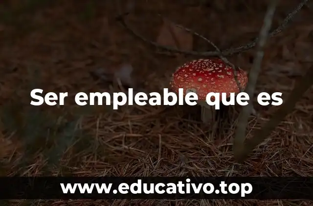 Ser empleable que es