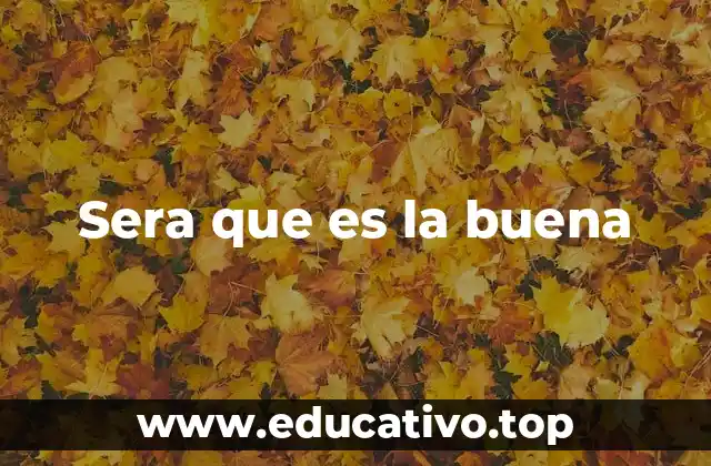 Sera que es la buena