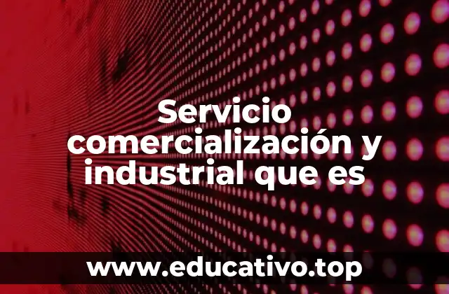 Servicio comercialización y industrial que es