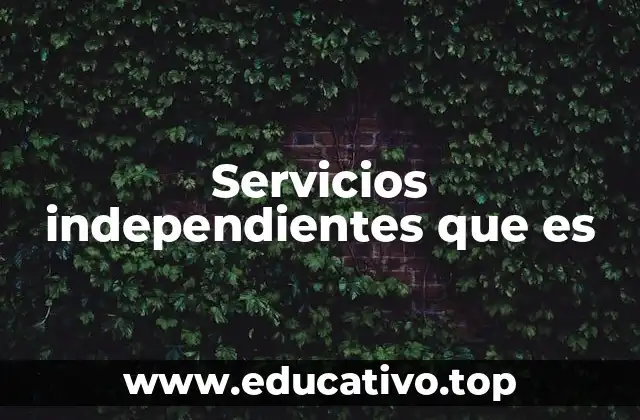 Servicios independientes que es