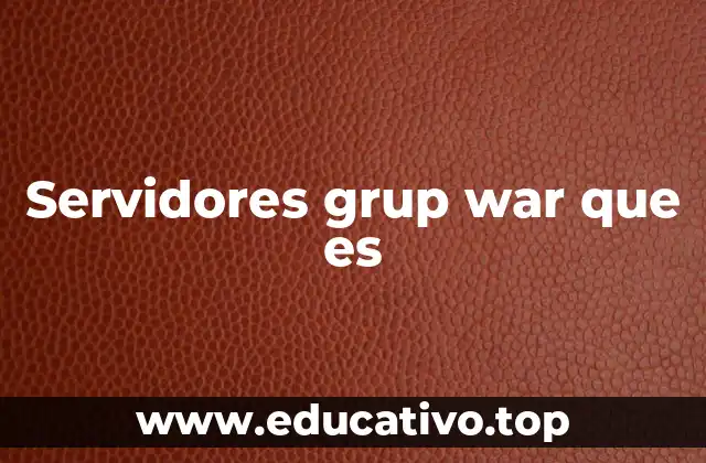 Servidores grup war que es
