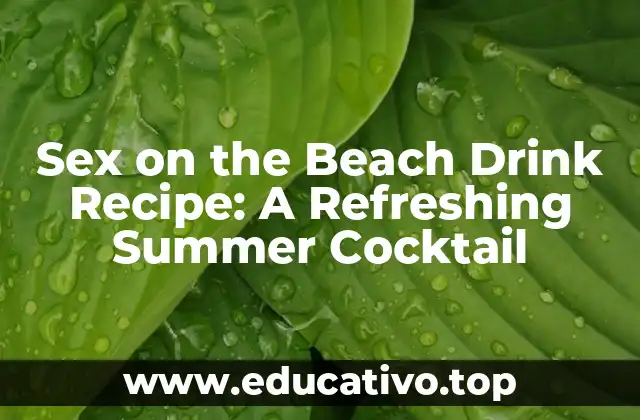 Sex on the Beach Drink Recipe: A Refreshing Summer Cocktail