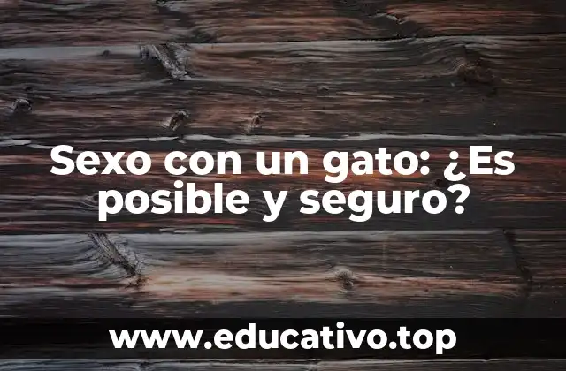 Sexo con un gato: ¿Es posible y seguro?