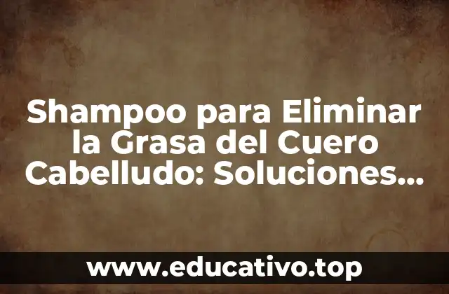 Shampoo para Eliminar la Grasa del Cuero Cabelludo: Soluciones Efectivas