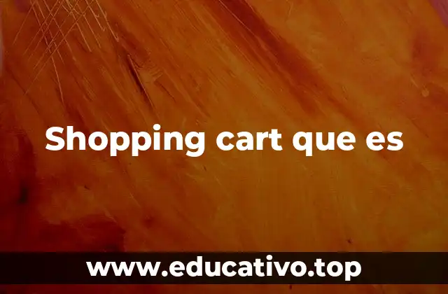 Shopping cart que es