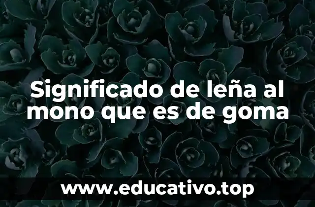 Significado de leña al mono que es de goma