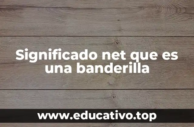 Significado net que es una banderilla