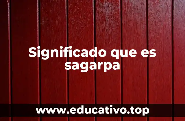 Significado que es sagarpa