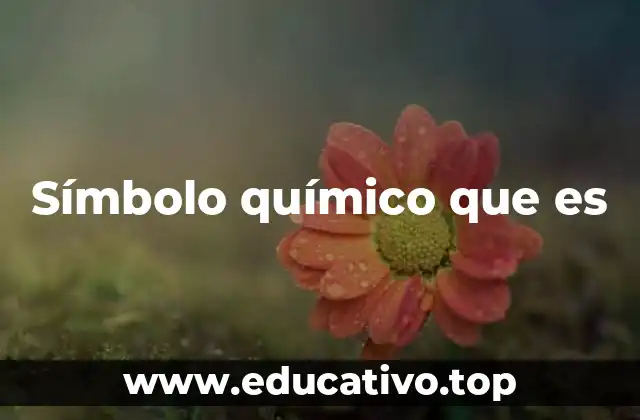 Símbolo químico que es