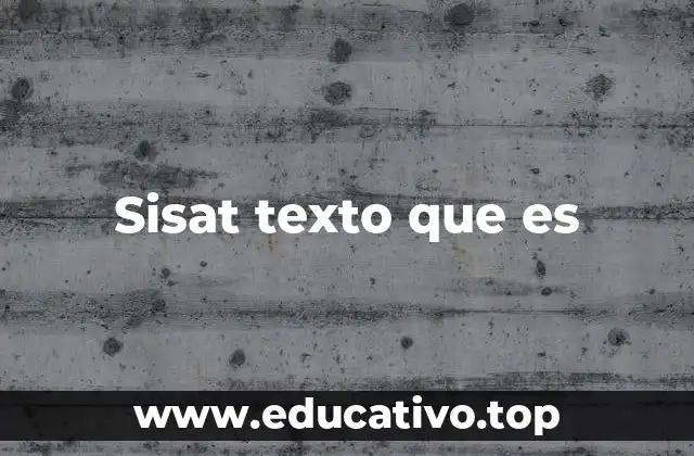 Sisat texto que es