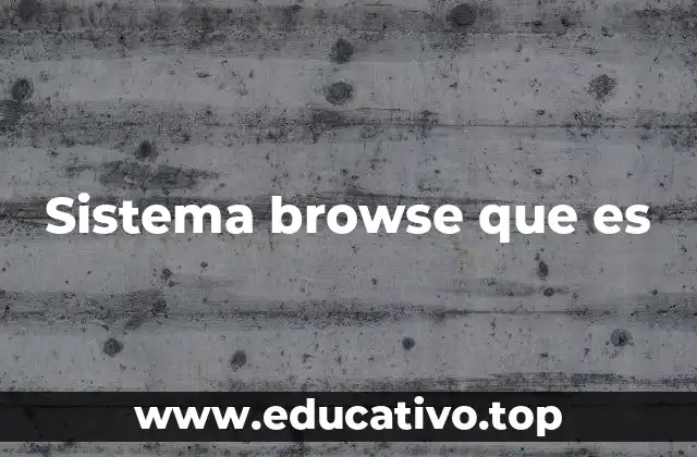 Sistema browse que es