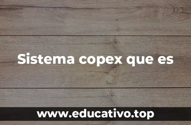 Sistema copex que es