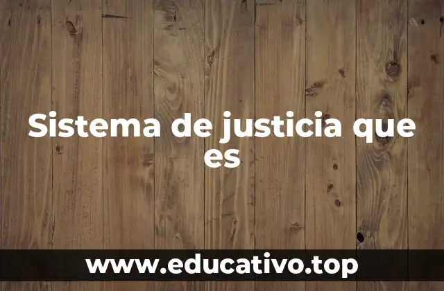Sistema de justicia que es