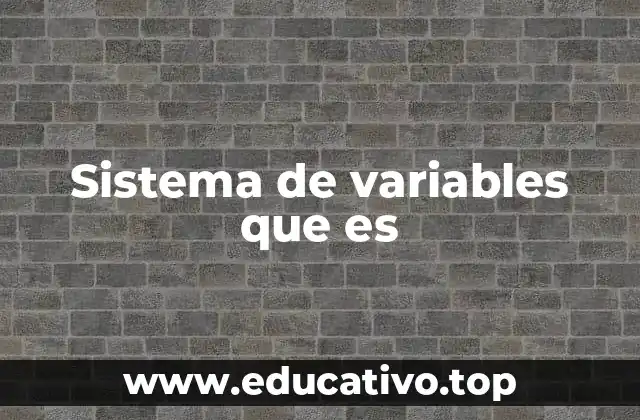 Sistema de variables que es