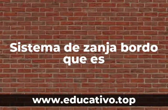 Sistema de zanja bordo que es