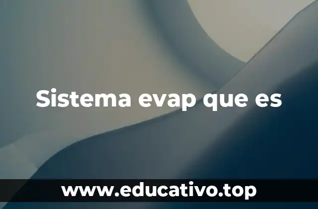 Sistema evap que es