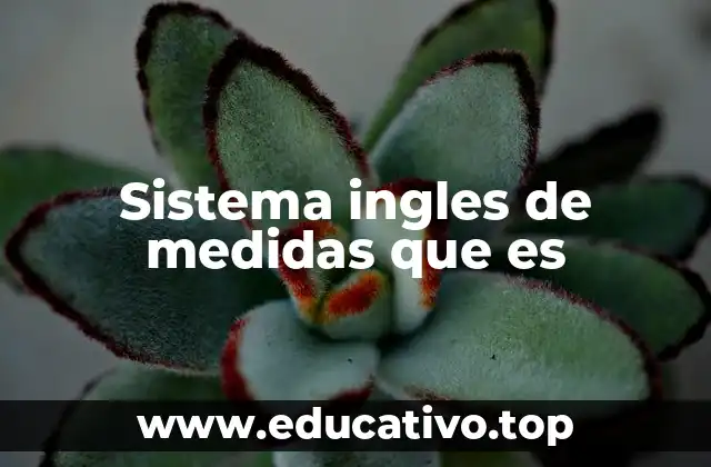 Sistema ingles de medidas que es