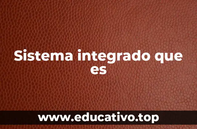 Sistema integrado que es