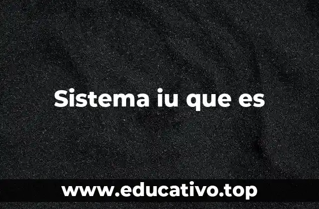 Sistema iu que es