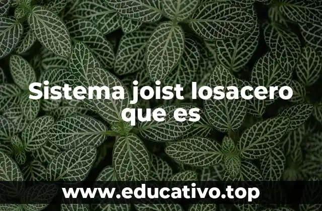 Sistema joist losacero que es