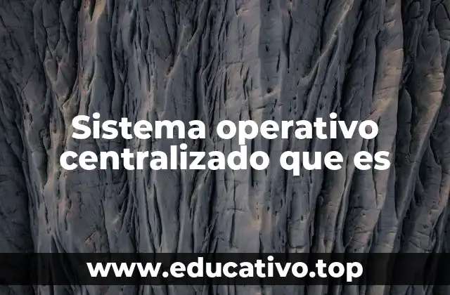 Sistema operativo centralizado que es