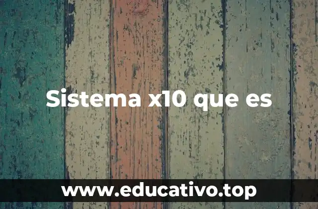 Sistema x10 que es