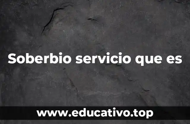 Soberbio servicio que es